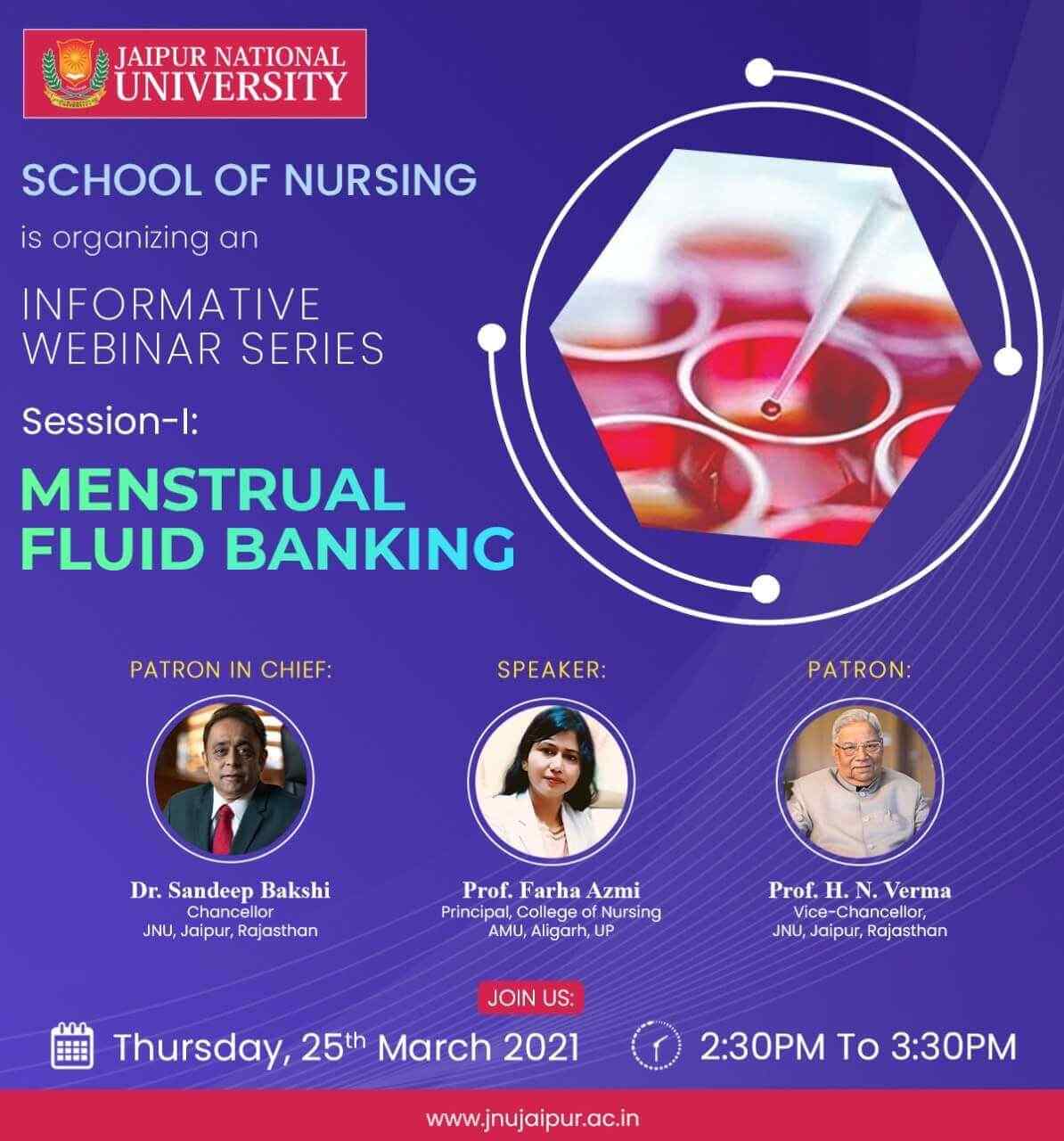Webinar on Menstrual Fluid Banking